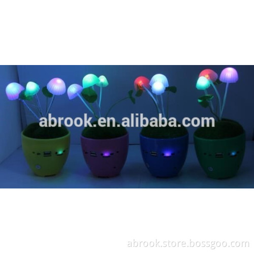 New product usb mini flowerpot speaker led